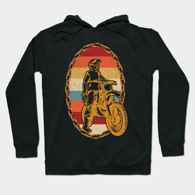 Dirt Bike Motocross Motorcycle Vintage Retro Gift Hoodie by sumikoric